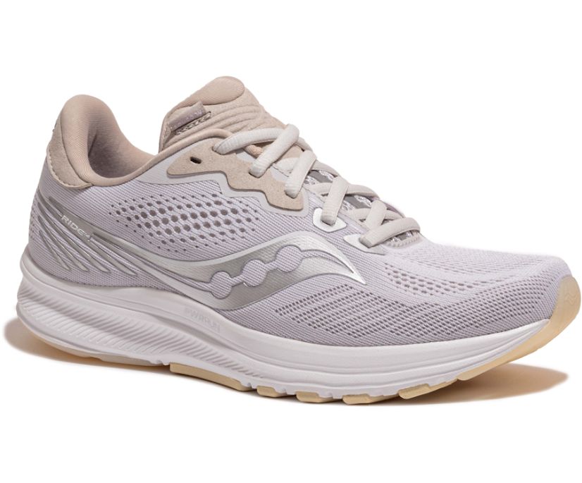 Women's Saucony Ride 14 Running Shoes Beige | Singapore 194SGLO